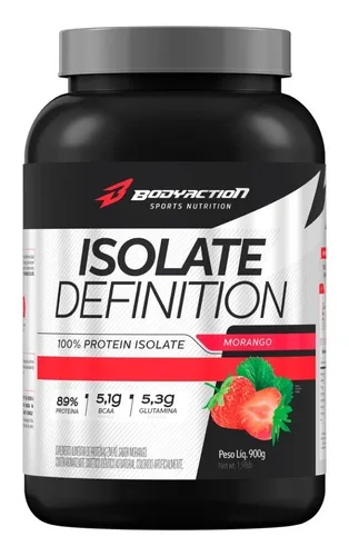 Whey Protein Isolate Definition (900g) - Body Action - Sabor Morango - 27g De Proteína Por Dose - Whey Isolado Menor preço em Whey Protein Isolate Definition (900g) - Body Action - Sabor Morango - 27g De Proteína Por Dose - Whey Isolado
