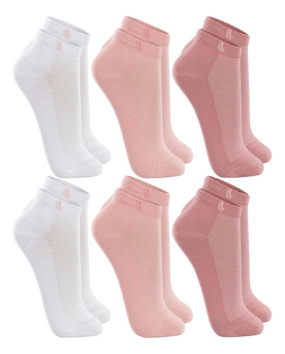 6 Pares Meias Lupo Cano Curto  Feminina Sport Algodão Oferta