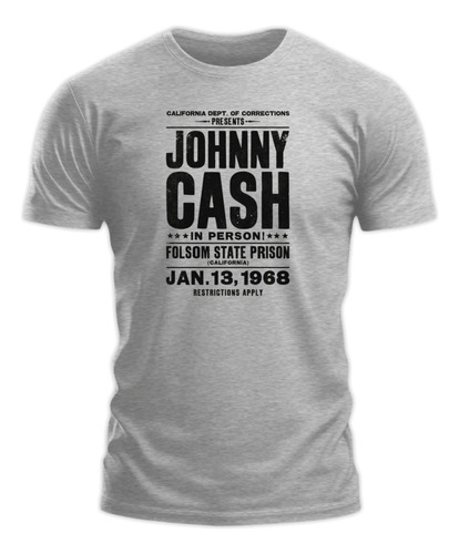 Polera Gustore De Johnny Cash Afiche 