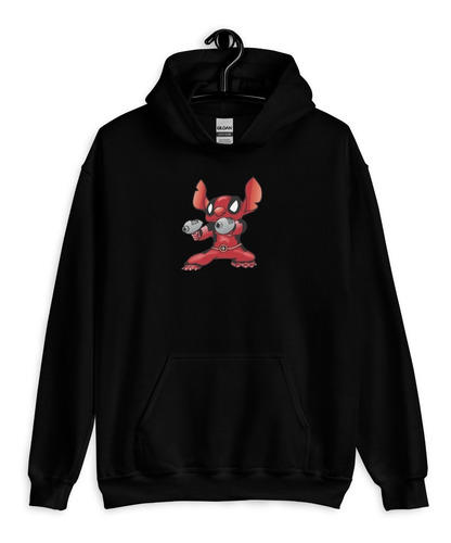 Sudadera Deadpool Stich. Wade Wilson. Lilo. Chimichanga.