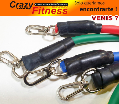 Set 5 Bandas Elásticas Fitness Funcional Yoga Gym Pilates Cf
