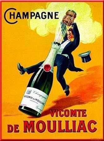 Kexle Cartel Metal Franz Retro Ad Vicomte Moulliac Champagne