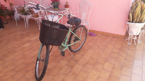Bicicleta Verde Rodado 20 Con Canasto