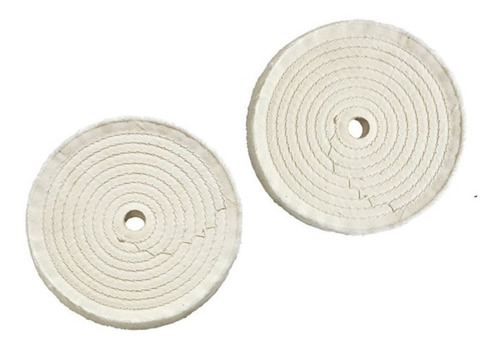 Disco P Pulir Tela Algodon Blanco 4 (2 Pzas)