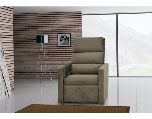 Poltrona Matrix Do Papai Turin Em Tecido Sued - Marrom