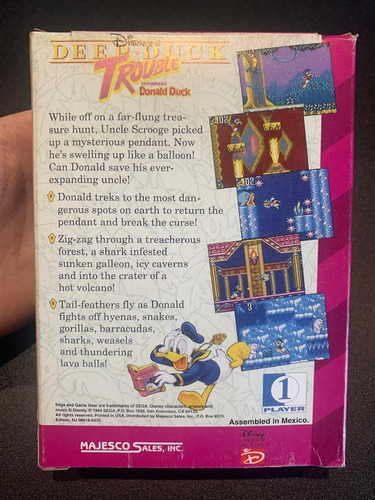 Deep Duck Trouble Starring Donald Duck Sega Game Gear (Usado)