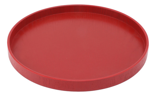 Bandeja Para Servir Té De Madera, Vino Rojo, Redondo, Té Ver