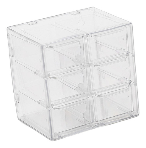 // Mini Cajón Organizador Para Escritorio, Caja De 6 Cajones