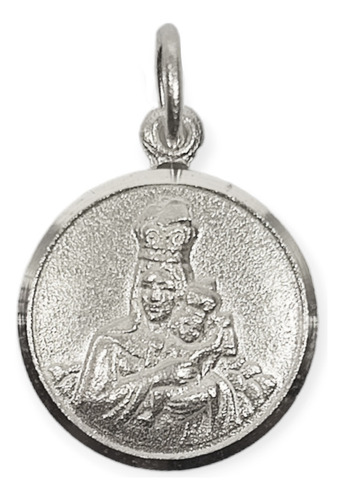 Colgante Medalla Virgen Del Carmen 17mm Plata Fina 925