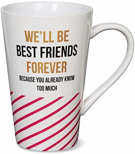 Taza De Cerámica Best Friends Forever, 18 Oz, Multicol...