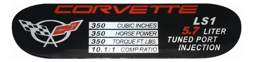 Emblema De Consola Con Placa De Datos C5 Corvette Spec Id, P