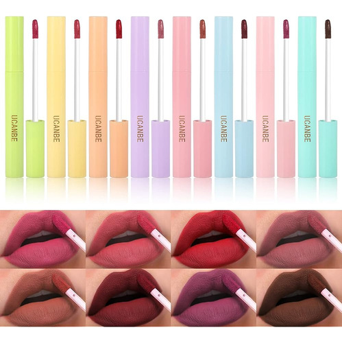 ~? Ucanbe 8pcs / Set Velvet Matte Liquid Lipstick Makeup Lip