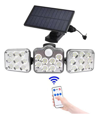 Luminaria Solar Para Jardin Con 3 Cabezas De Lamparas