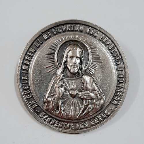 Medalla Cunero Del Sagrado Corazón De Jesús  - 60 Mm - C 