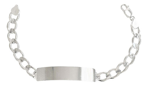 Esclava Hombre Pulsera Cubana Diamantada Plata 925 8 Mm Diámetro 7 cm Largo 19.5 cm