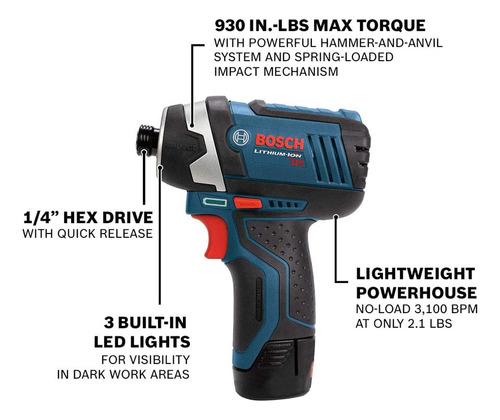 Bosch Clpk22120 - Kit Taladro Desarmado Y Armador De Impacto