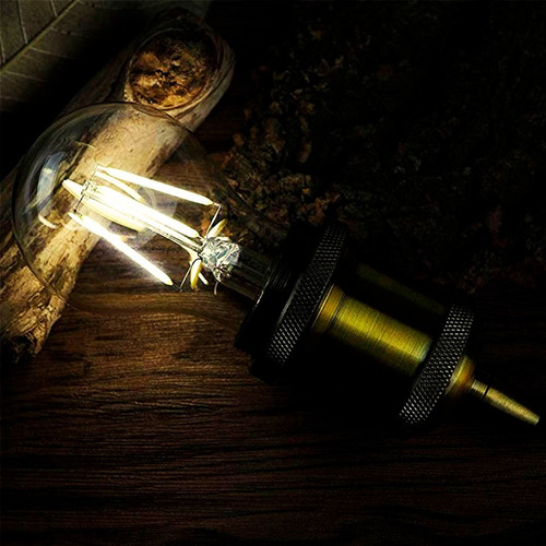 Imagen 8 de 10 de Bombillo Led Vintage Filamentos Tipo Edison Luz Calida 2700k