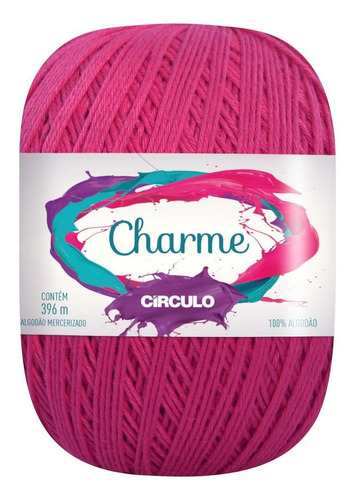 Linha Charme Círculo Multicolor Cítricas Colorida Fio 150gr Cor Rosa pink