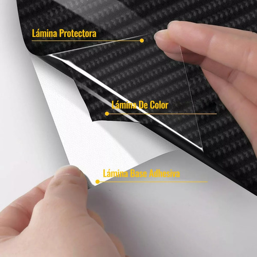 Papel De Vinilo Autoadhesivo De Fibra De Carbono Brillante 7