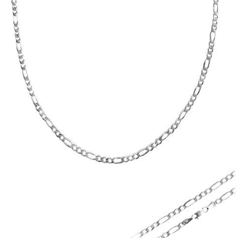 Cadena Dije Plata Fina 925 Tejido Tres Eslabones Redondos Por Uno Ovalado Para Mujer 45 Cm De Largo 2 Mm Espesor Calibre 40 Collar Ideal Para Regalar En Ocasiones Especiales Cumpleaños Aniversario