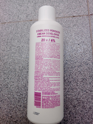 Primont Oxigenada 20 Vol 900ml Sin Tono