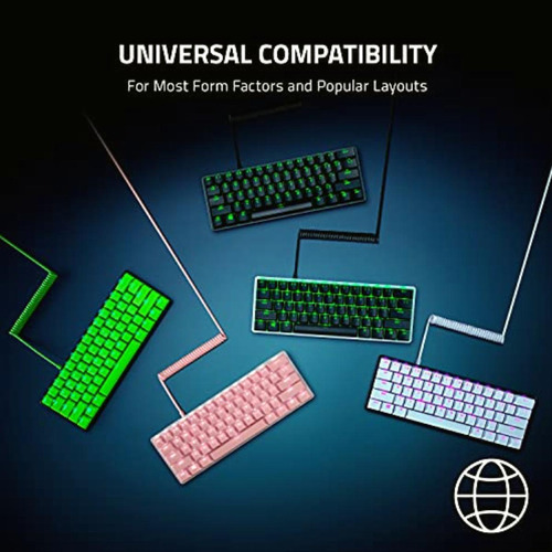 Razer Pbt Keycap + Coiled Cable Upgrade Set: Durable