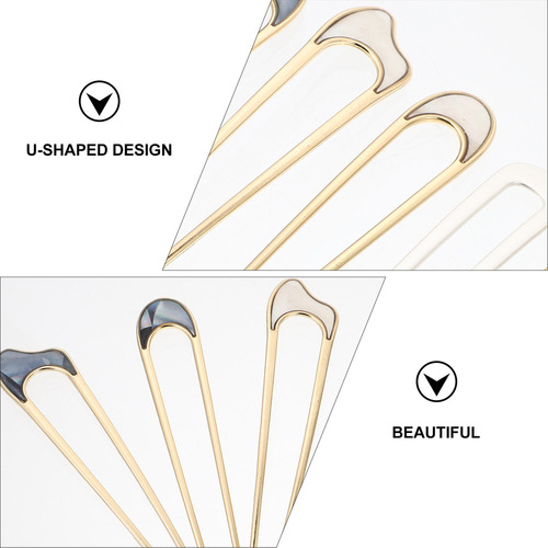 Horquilla Francesa De Metal En Forma De U Para El Pelo, 6 Pi
