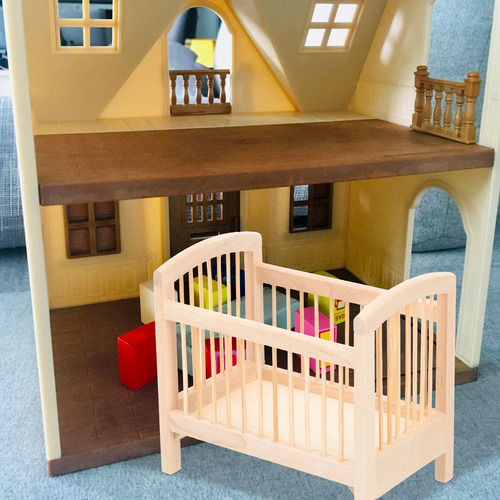 Accesorio Decorativo Para Bebé Modelo Cuna De Madera En Mini
