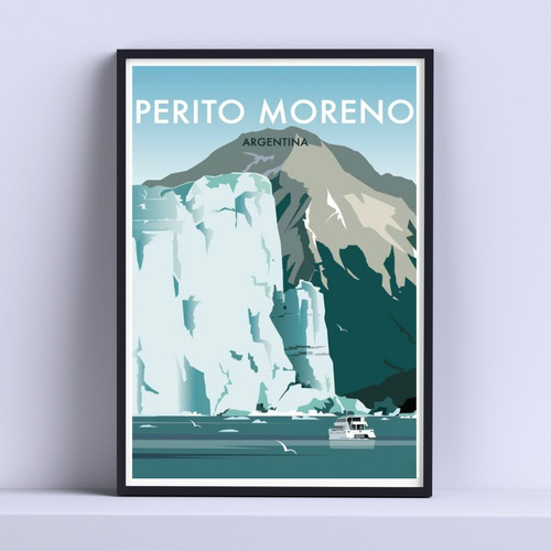 Cuadro Perito Moreno Travel 30x40cm Deco Listo P Colgar