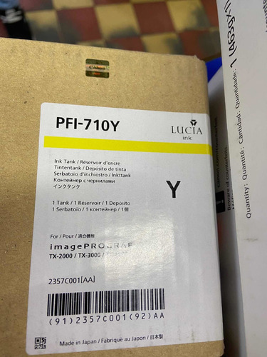 Kit Tintas Plotter Pfi-710 Canon Tx-2000/3000/4000 Nuevas (Usado)