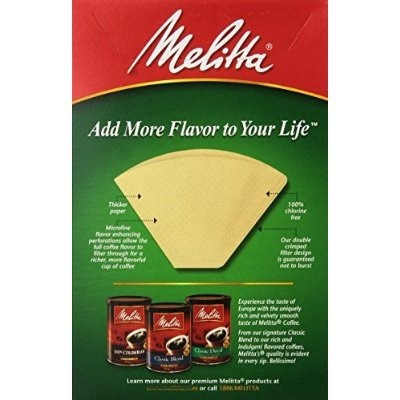Melitta Cono Filtros De Café Natural De Brown No. 4 Filtros