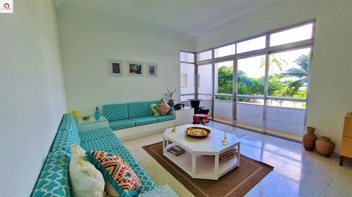Imagem 4 de 16 de Apartamento À Venda Na Praia Das Pitangueiras, Frente Para O Mar, Reformado, 4 Dormitórios, Sala Para 3 Ambientes, Sacada - Ap05874 - 69447326