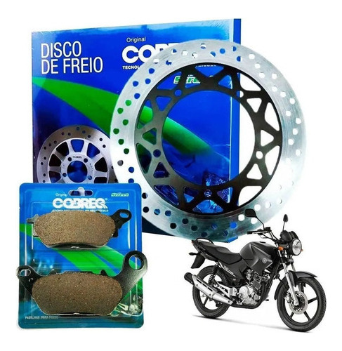 Disco Freio + Pastilha Ybr 125 Factor 2010 Cobreq Original