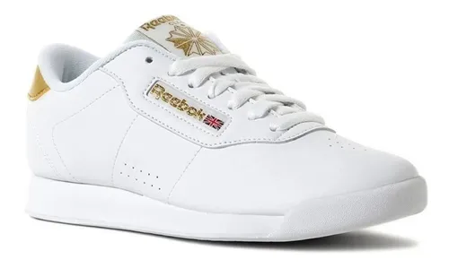 Tenis Reebok Princess Blanco Dorado Mujer Cn2747 Env o gratis