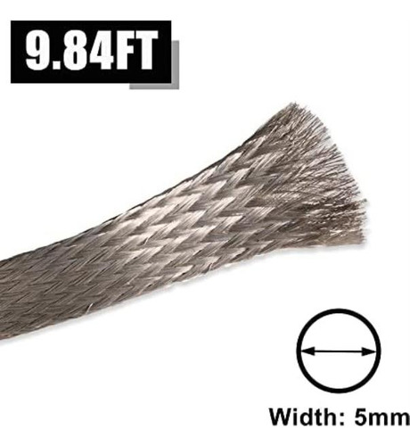 Ququyi Correa De Tierra Trenzada De 9,84 Pies Y 5mm, Funda P