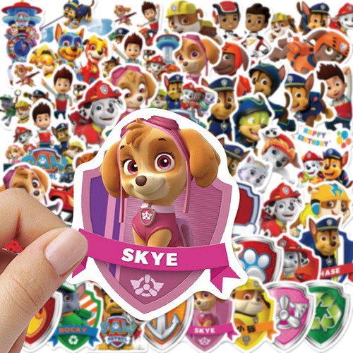 Set 50 Sticker Paw Patrol Patrulla Canina 