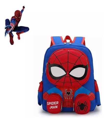Mochila Spider Man 3d Escolar Primaria