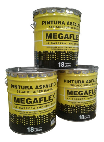 Pintura Asfáltica Megaflex 18 Litros Secado Ultra-rápido
