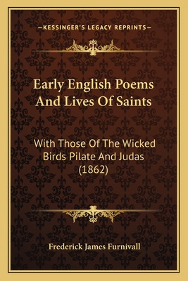 Libro Early English Poems And Lives Of Saints: With Those...