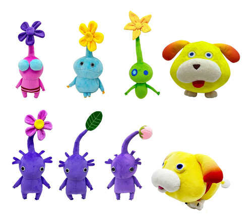 8 Figuras De Peluche Periféricas De La Serie Ice Pikmin All