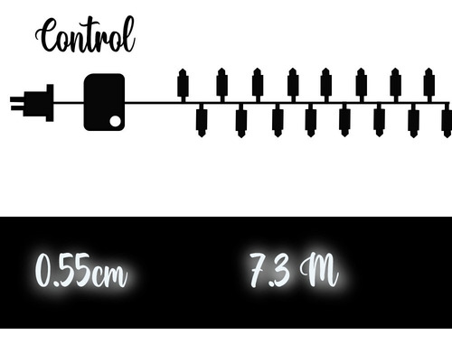 Serie Navideña 150 Focos Led Luz Calida Mate 7 Metros