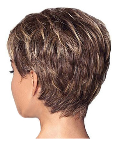 Xx Peluca Moderna, Corte De Pelo Corto, Color Rizado,