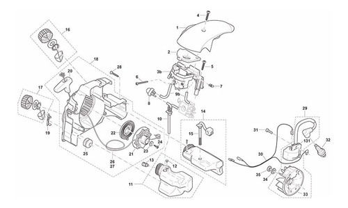 Vista Explodida Motosserra Dcs4610 - Makita