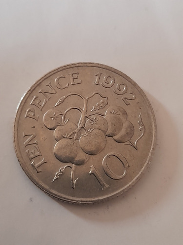 Moneda Guernsey 10 Cents 1992(x490.