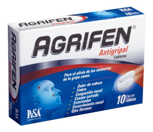 Agrifen Antigripal 10 Tabletas De 500 Mg