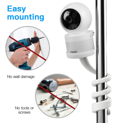 Soporte De Monitor De Bebé Montable Sin Daño En La Pared