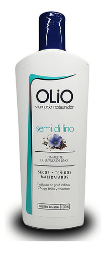 Shampoo Olio Semi Di Lino Restaurador Aceite Lino X 420 Ml