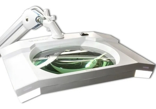 Lámpara Lupa 3x, 5 Dioptrías 60 Led Rectangular Cosmetología