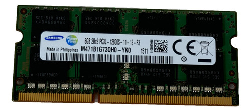 Memória Ram 8gb 1x8gb Samsung Notebook Pc3l Ddr3 12800s (Usado)