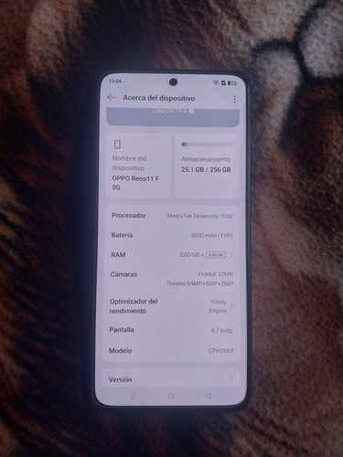 Oppo Reno 11 F 5g, 8 Ram + 8 , 256gb Liberado En Buen Estado Verde Oscuro